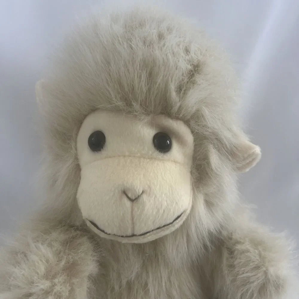 Vtg Monkey Puppet 1995 Happiness Express Beige Plush‎ 12